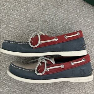 Sperry Men's Navy and Burgundy Boat Shoes